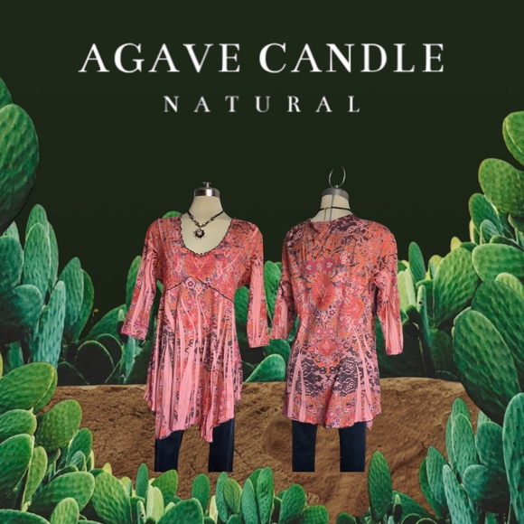 One World Boho Maternity Ethnic print 3/4 sleeves Blouse Size L - Picture 5 of 16